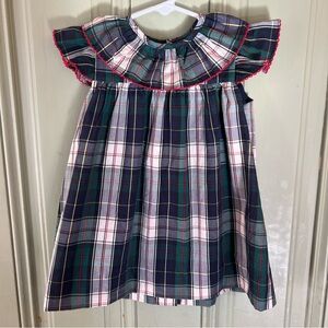 TBBC Plaid Ruffle Collared and Sleeve Dress 18-24 mths